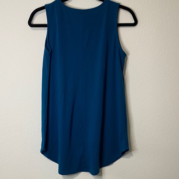 Dark Turquoise Teal Sleeveless Tank Top Tunic Small - Picture 2 of 4